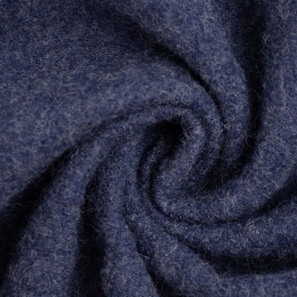 Flourish Stor eg hjørne Kogt uld - denimblå meleret fv. 1597 - FabricRoad