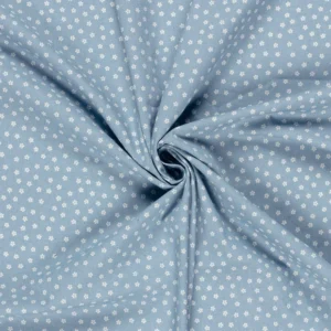 Let denim m/ små hvide blomster