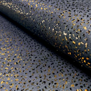 Let mørk denim m/ guld folie dyreprint