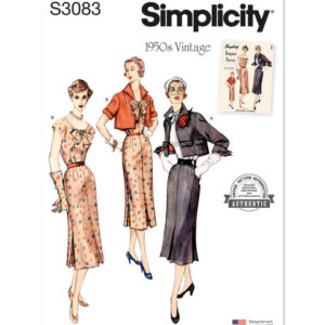 Simplicity 3083 Y5 - Kjole og kort jakke 50'er vintage
