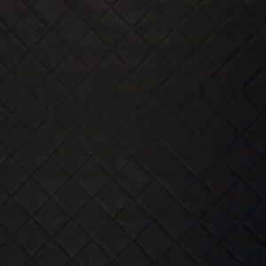 Imiteret læder sort quiltet