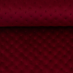 Præget velour dyb rød