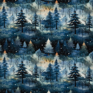 Isoli grantræer blå toner