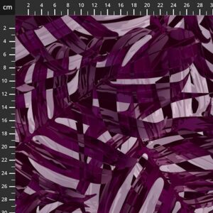 Viscosejersey lilla/rosa palmeblade