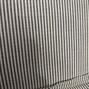 Bomuld bæk & bølge smalle striber marine/hvid