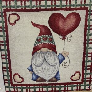 Panel gobelin jule nisse m/ hjerte ballon