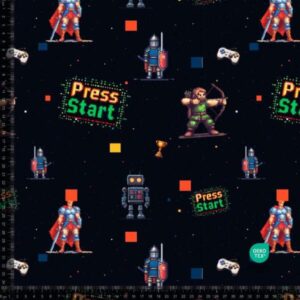 French Terry gaming på sort