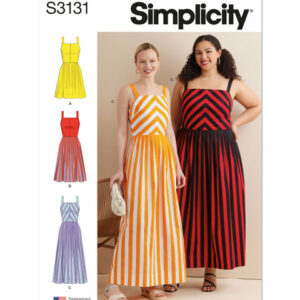 Simplicity 3131 BB - Kjole m/ stropper