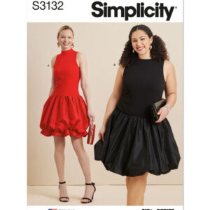 Simplicity 3132 BB - Kjole m/ ballonskørt