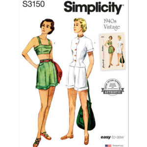 Simplicity 3150 R5 - Shorts og top 40'er vintage