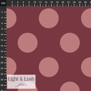 Light & Lush store rosa bomber på bordeaux