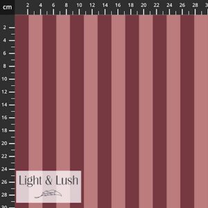 Light & Lush lodrette brede striber rosa/bordeaux
