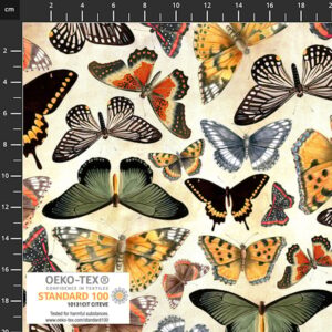 Bomuld - større sommerfugle