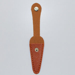 Brun kunstlæder sakse etui