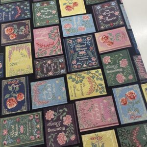 Gobelin blomster i farvede felter