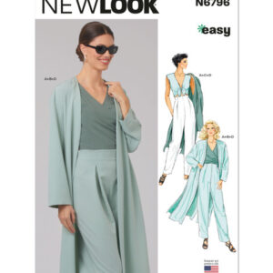 New Look 6796 - Lang cardigan, top og bukser