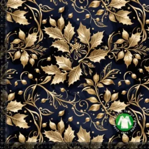 Bomuldsjersey guld kristtjørn på mørk