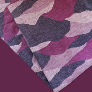 Strik børstet bomuld geometrik lilla toner