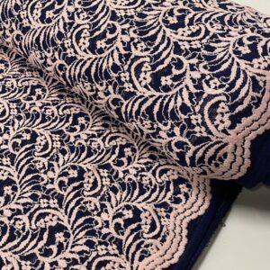 Blonde m/ stræk marine m/ lyserødt mønster