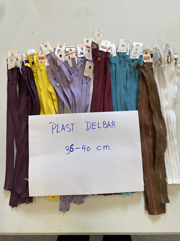 Lynlås pakke - plast delbar 36-40 cm - 10 stk