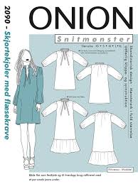 Onion 2090 - Skjortekjole m/ flæsekrave