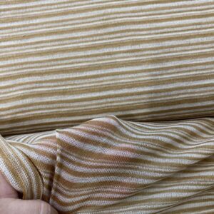 Strik tynd stribet hvid/beige